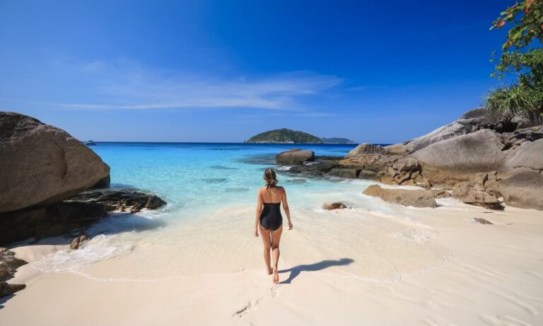 Speedboat tour exploring clear blue water and islands near Phuket