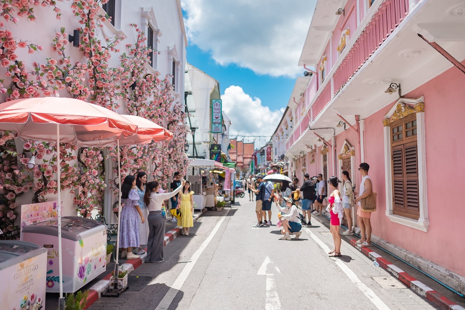 Colorful heritage buildings on Soi Romanee in Old Phuket Town
