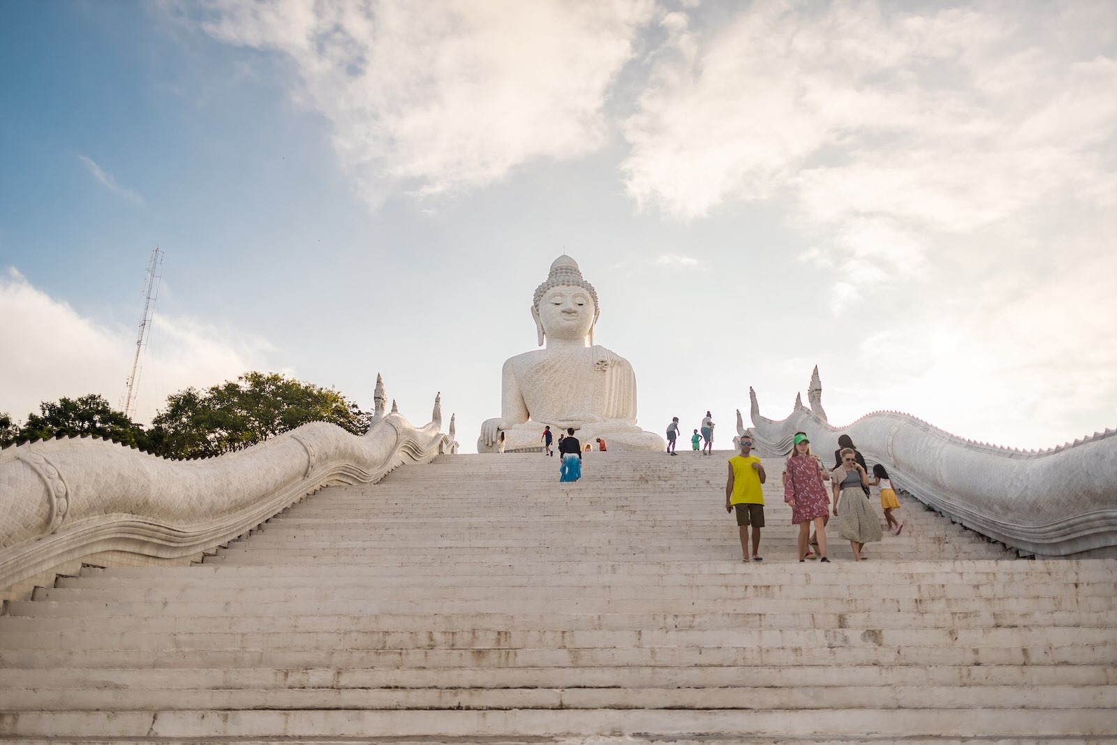 Late afternoon light over the Big Buddha site and surrounding Phuket hills